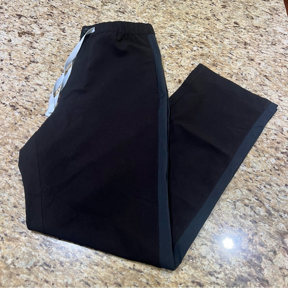 FIGS Scrub  Black Blue Elastic Waist Pants Small